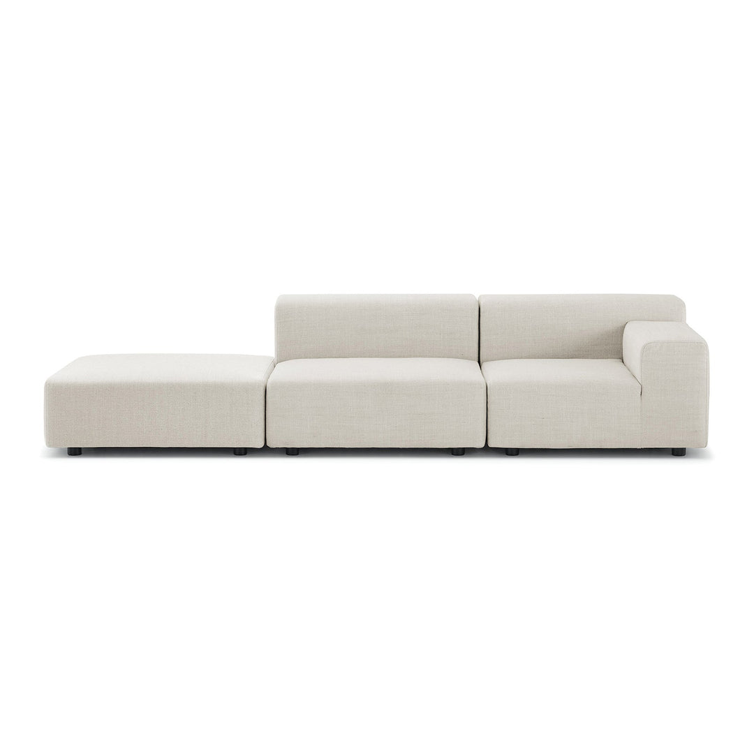 Plastics Outdoor 2-Seater Sofa with Pouf Outdoor Sofas Kartell White Right Arm