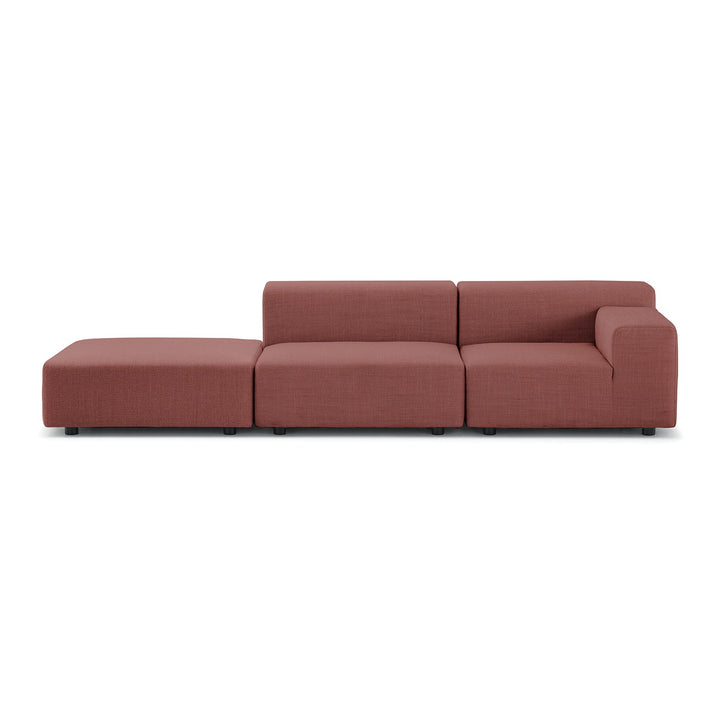 Plastics Outdoor 2-Seater Sofa with Pouf Outdoor Sofas Kartell Bordeaux Right Arm