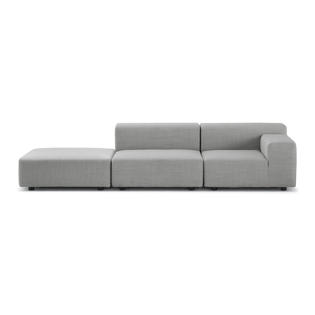 Plastics Outdoor 2-Seater Sofa with Pouf Outdoor Sofas Kartell Grey Right Arm