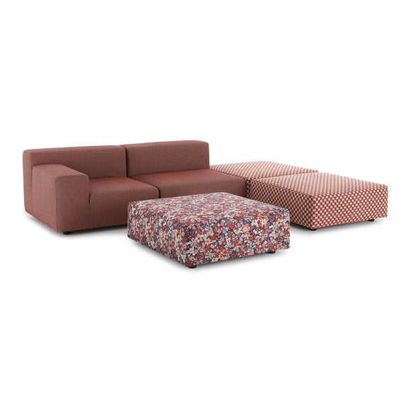 Plastics Outdoor Liberty 2-Seater Sofa with 3-Poufs Outdoor Sofas Kartell