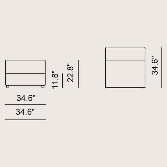 Plastics Outdoor Liberty 2-Seater Sofa with 3-Poufs Outdoor Sofas Kartell