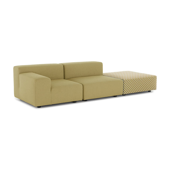 Plastics Outdoor Liberty 2-Seater Sofa with Pouf Outdoor Sofas Kartell