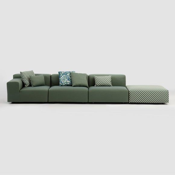 Plastics Outdoor Liberty 3-Seater Sofa with Pouf Outdoor Sofas Kartell