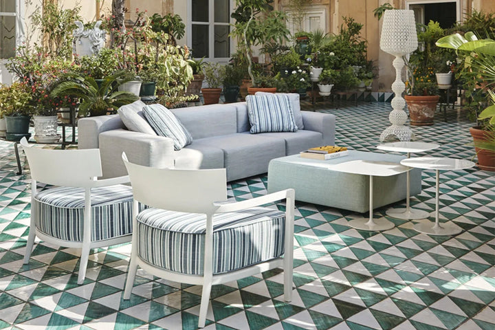 Plastics Outdoor Ottoman Ottomans + Stools Kartell