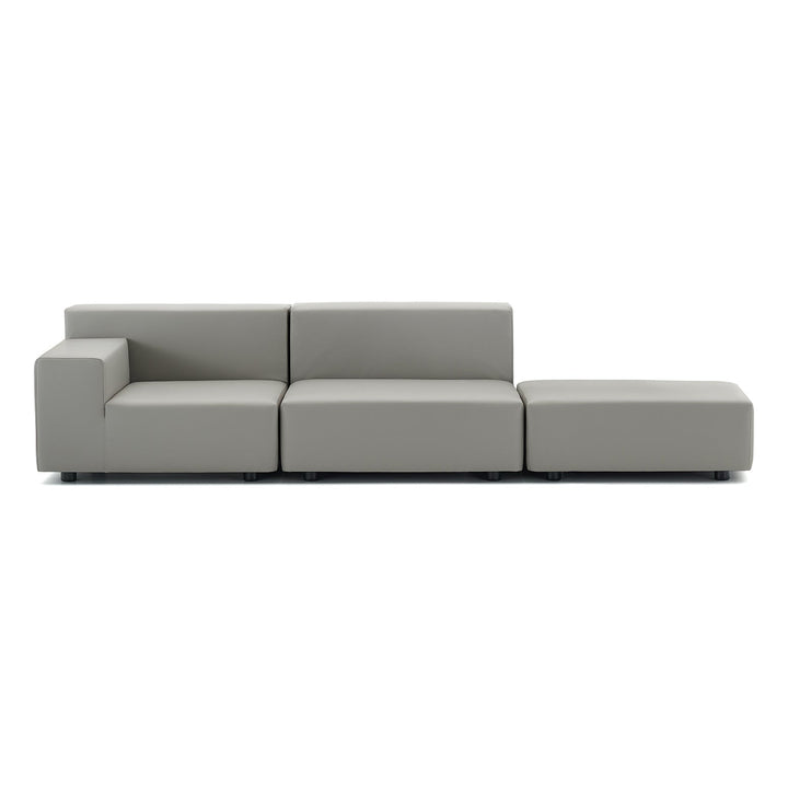 Plastics Tech Two Seater Sofa + Ottoman Sectional Sofas Kartell Gray Left Arm