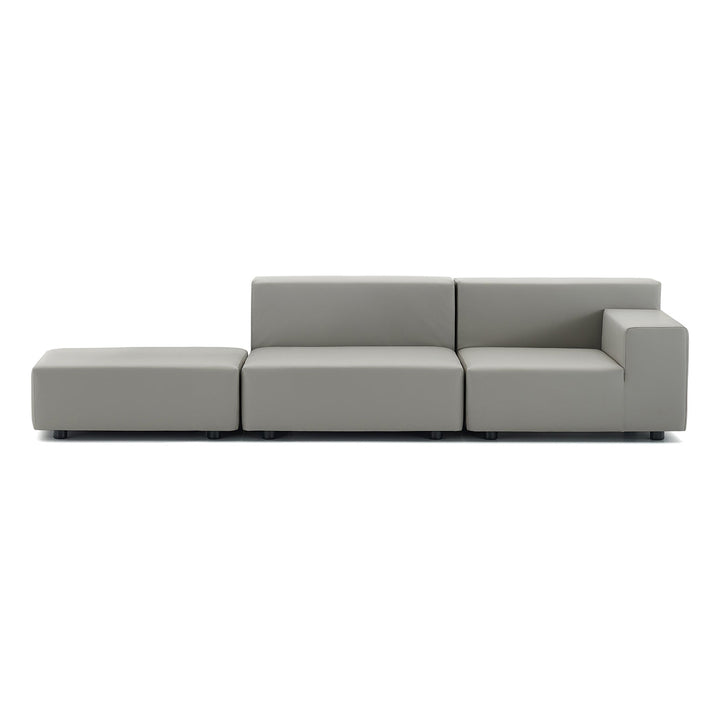 Plastics Tech Two Seater Sofa + Ottoman Sectional Sofas Kartell Gray Right Arm