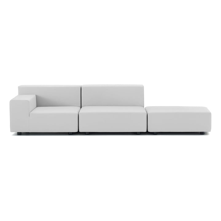 Plastics Tech Two Seater Sofa + Ottoman Sectional Sofas Kartell White Left Arm