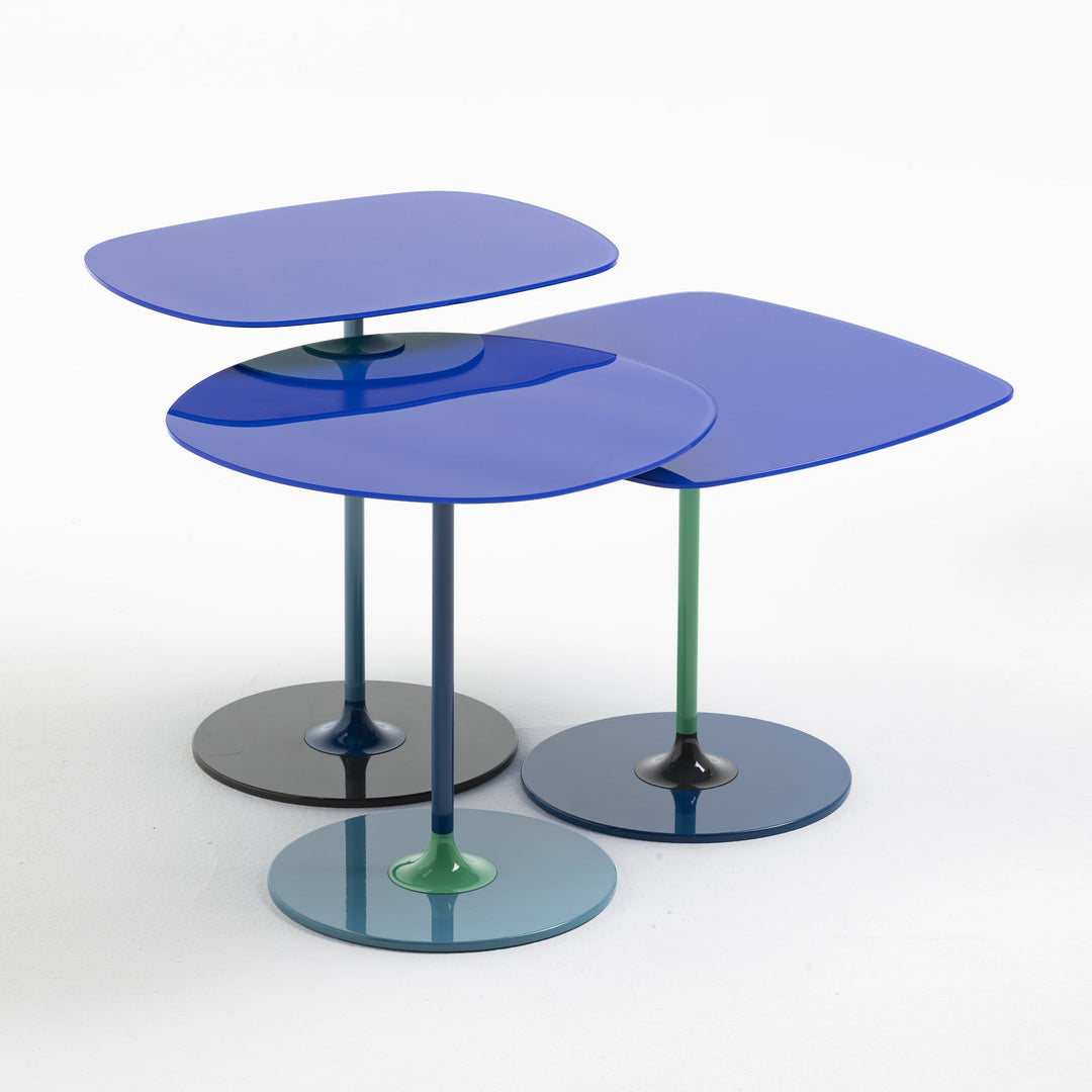 Thierry Side Table Set Accent Tables Kartell Blue