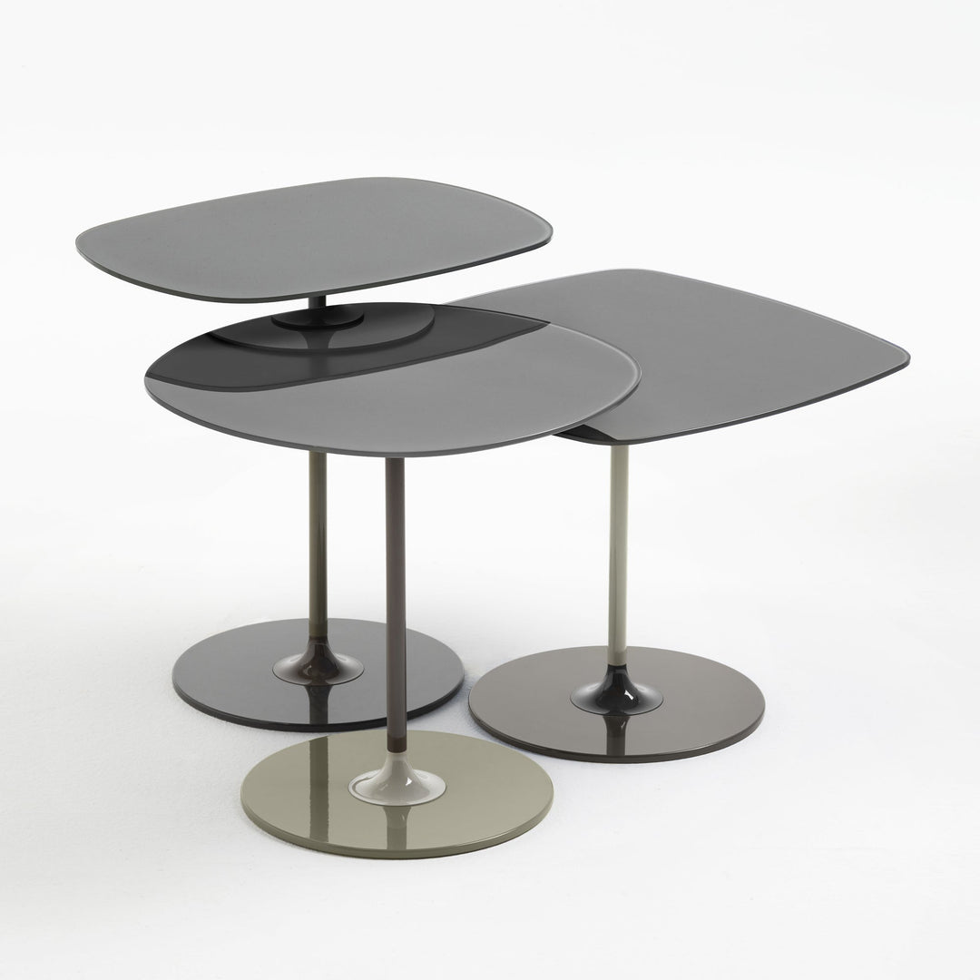 Thierry Side Table Set Accent Tables Kartell Gray
