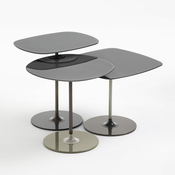 Thierry Side Table Set Accent Tables Kartell Gray