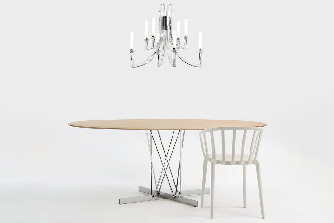 Viscount of Wood Oval Dining Table Dining Tables Kartell