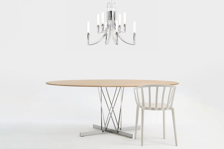 Viscount of Wood Oval Dining Table Dining Tables Kartell
