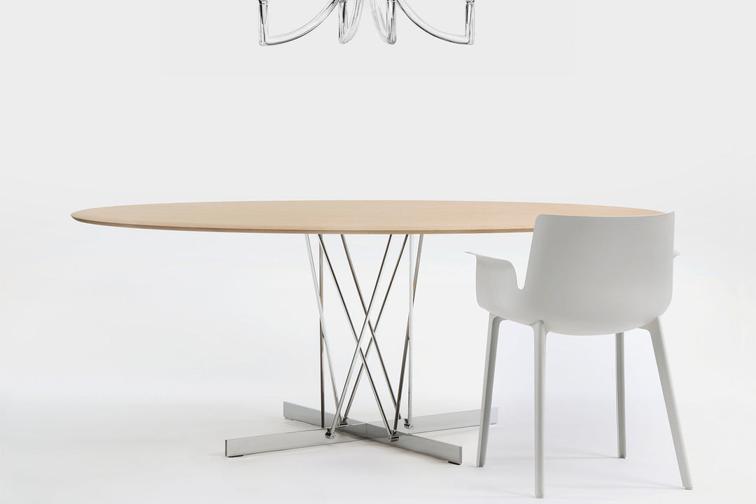 Viscount of Wood Oval Dining Table Dining Tables Kartell