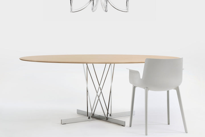 Viscount of Wood Oval Dining Table Dining Tables Kartell