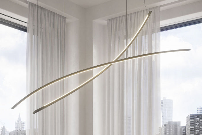 Katana Magnum Linear Suspension Composition Ceiling Light Fixtures Cattelan Italia
