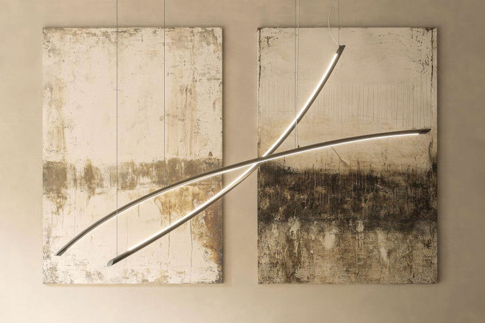 Katana Magnum Linear Suspension Composition Ceiling Light Fixtures Cattelan Italia