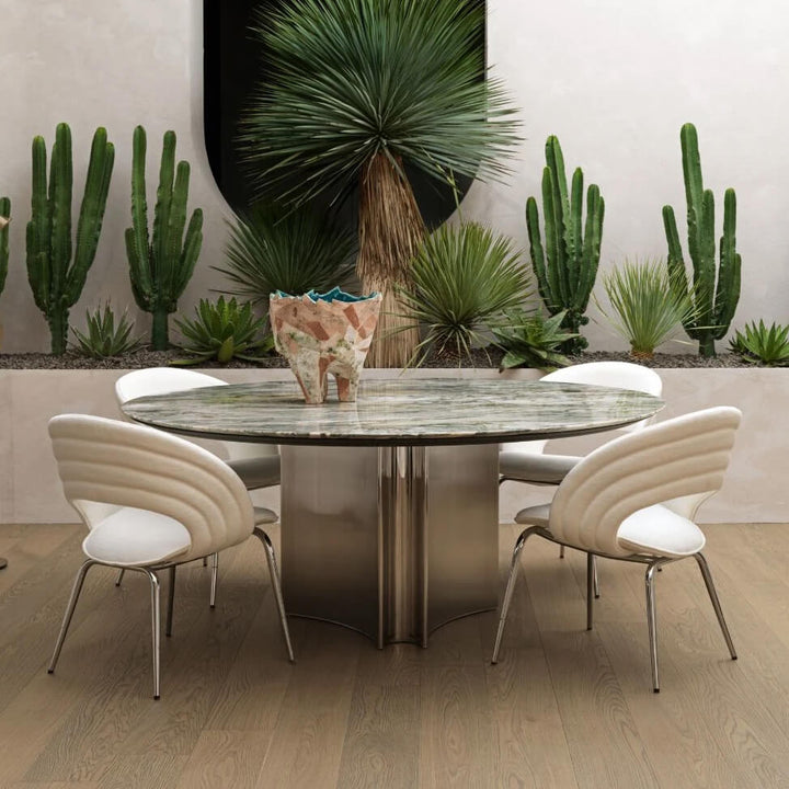 Kerwan Outdoor Round Marble Table Fixed Tables Visionnaire