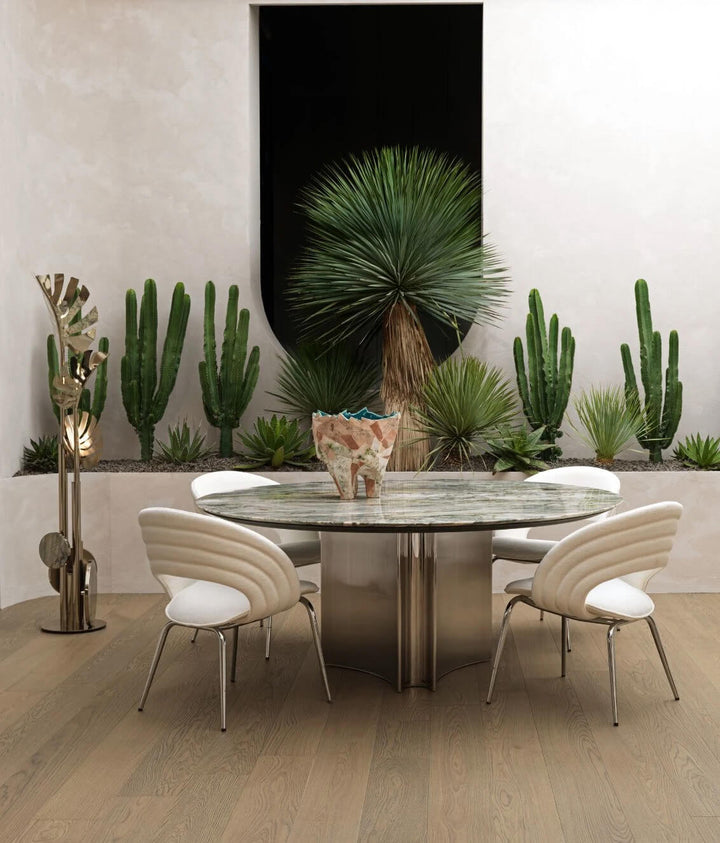 Kerwan Outdoor Round Marble Table Fixed Tables Visionnaire