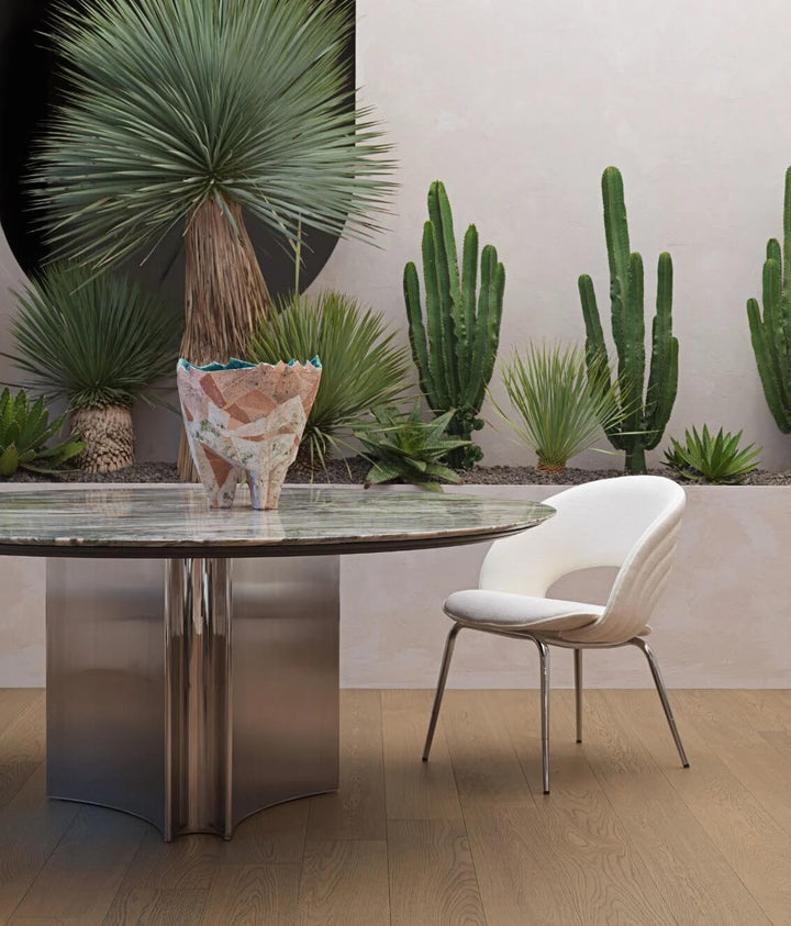 Kerwan Outdoor Round Marble Table Fixed Tables Visionnaire
