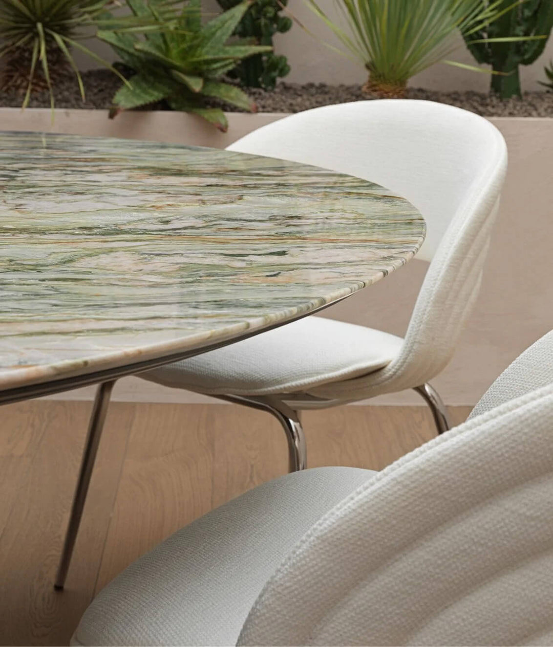 Kerwan Outdoor Round Marble Table Fixed Tables Visionnaire