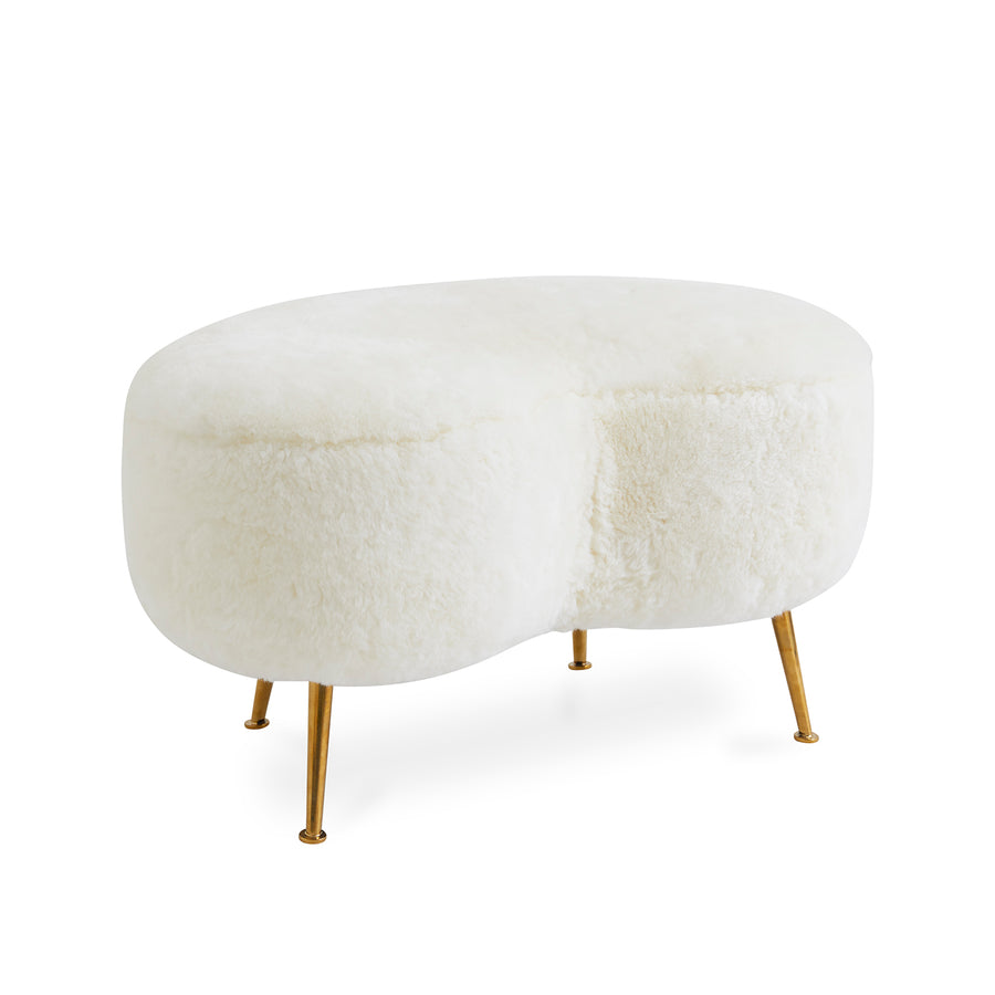 Kidney Ottoman Jonathan Adler Shearling