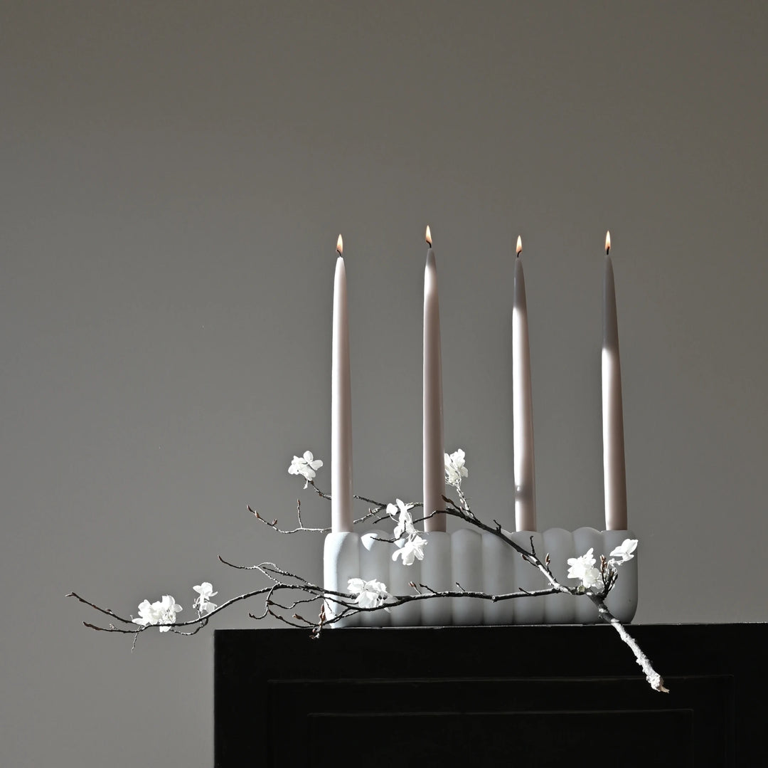 Tube Candle Holder, Big - Bone White Candle Holder 101 Copenhagen   