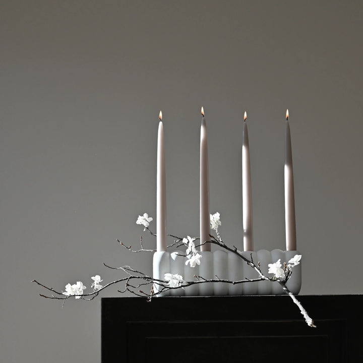Tube Candle Holder, Big - Bone White Candle Holder 101 Copenhagen   