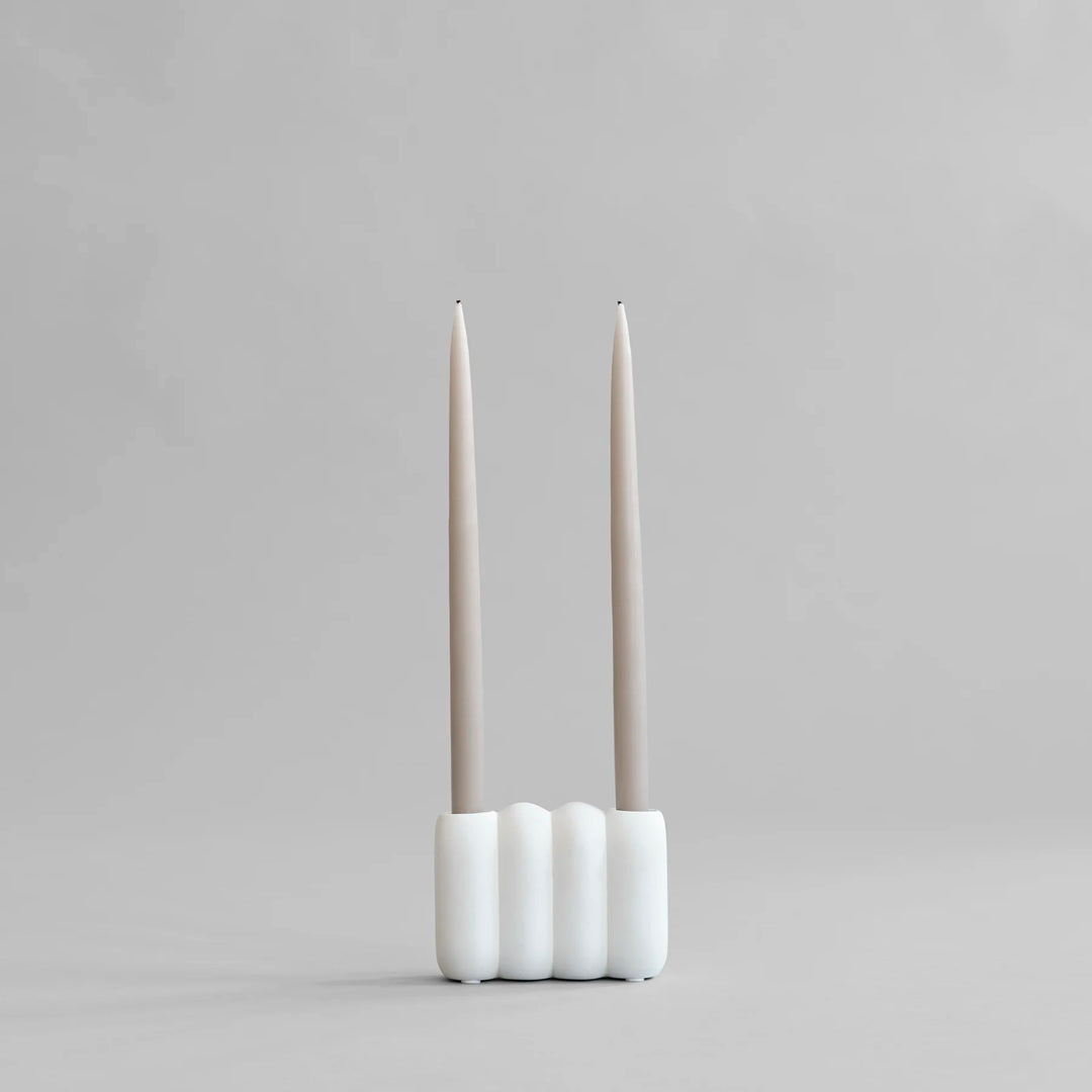 Tube Candle Holder, Mini - Bone White Candle Holder 101 Copenhagen   