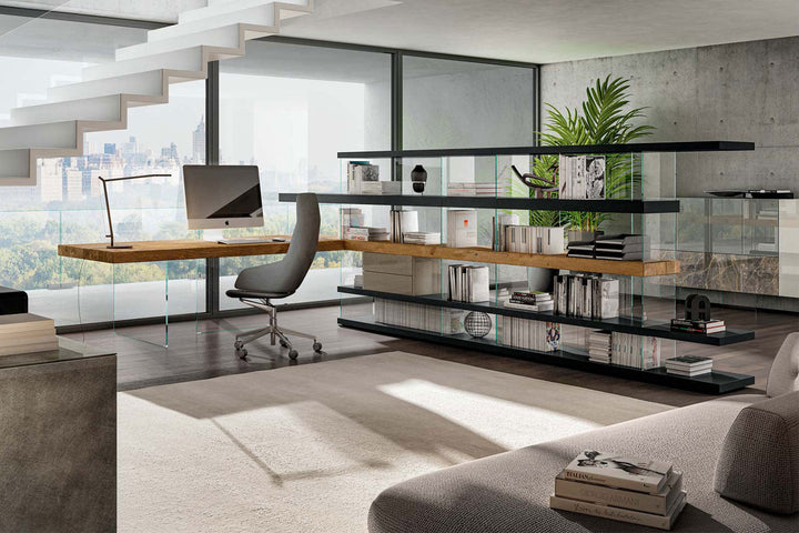 Air 1255 Bookshelf with Desk Bookshelves Lago