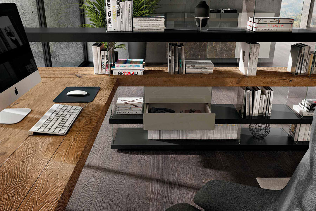 Air 1255 Bookshelf with Desk Bookshelves Lago