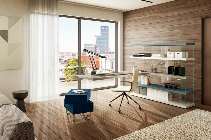 Air 1256 Bookshelf with Desk Bookshelves Lago