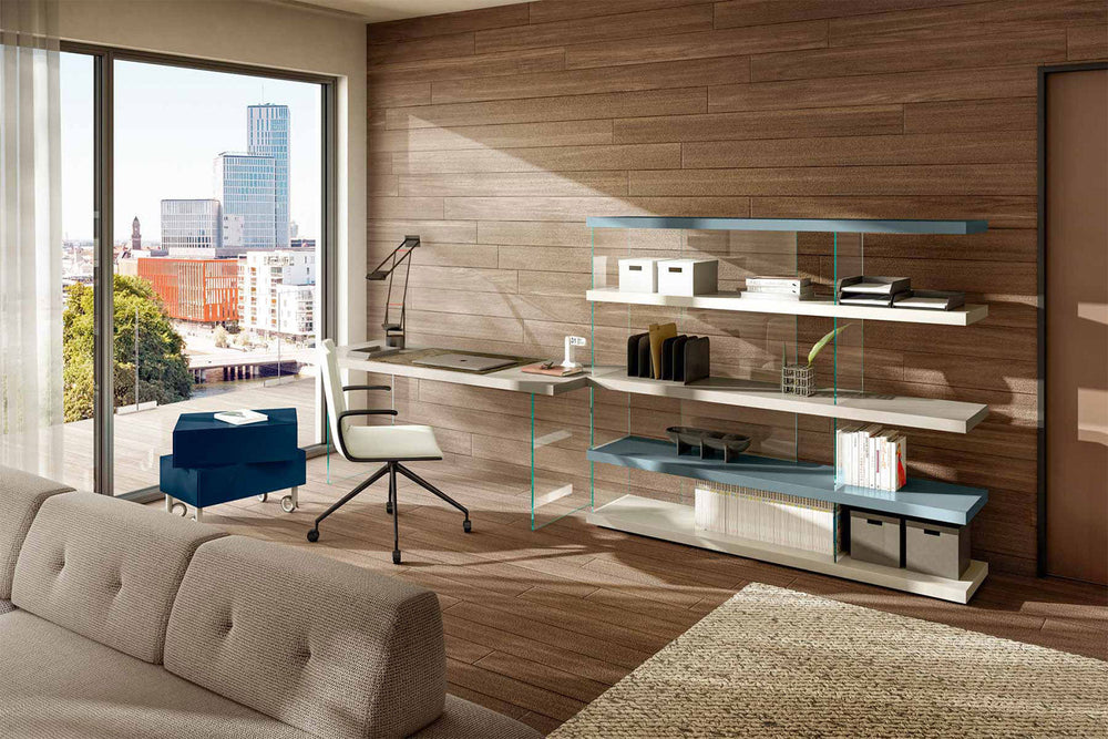 Air 1256 Bookshelf with Desk Bookshelves Lago
