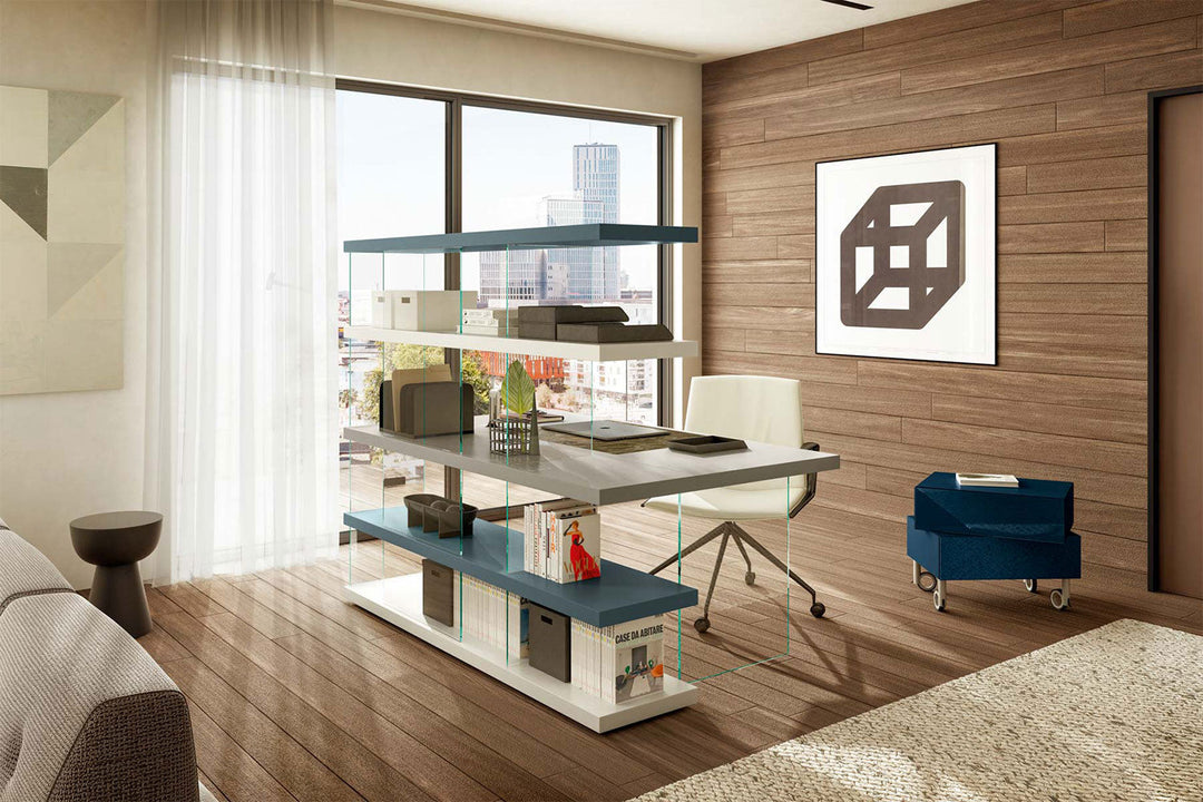 Air 1256 Bookshelf with Desk Bookshelves Lago