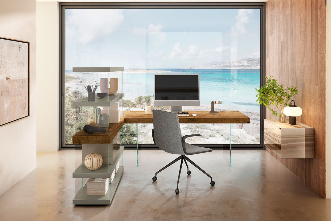 Air 1912 Bookshelf with Desk Bookshelves Lago
