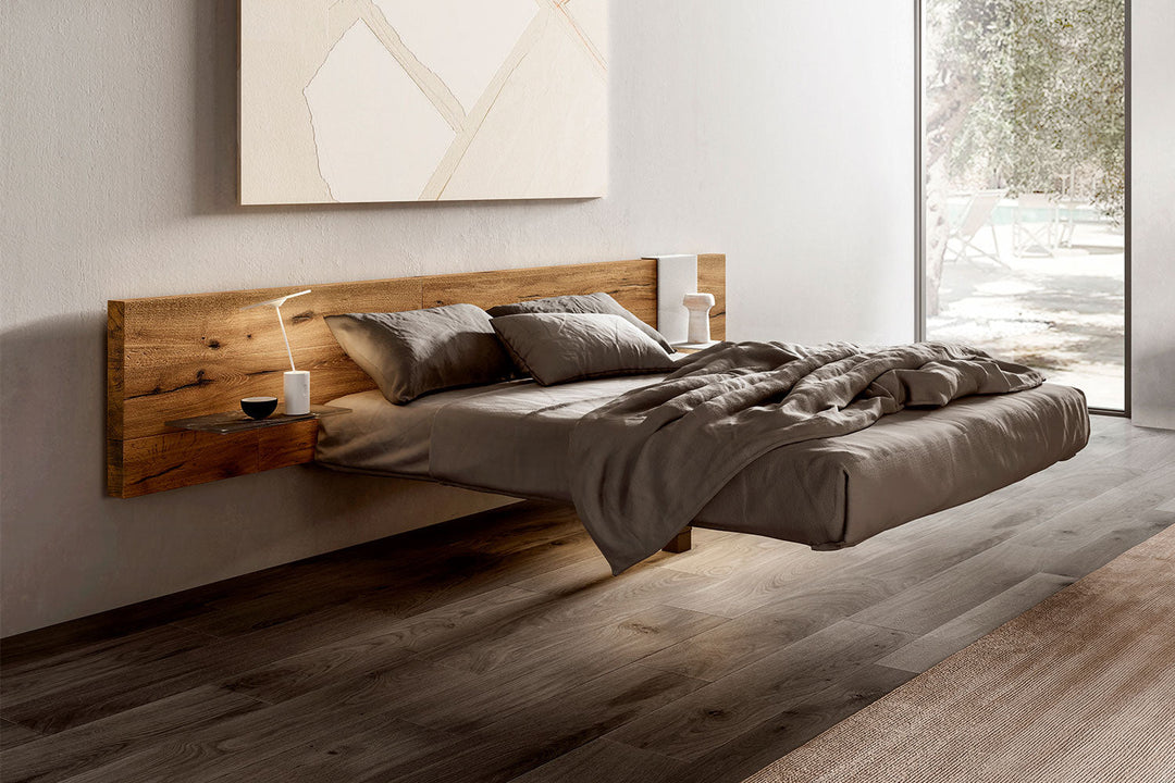 Fluttua Wide Wood Bed Beds Lago