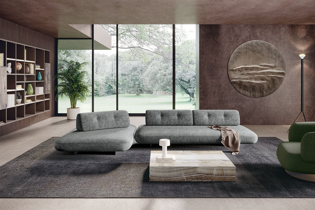 Sand 1135+1137 Sectional Sofa with Chaise Sectionals Lago