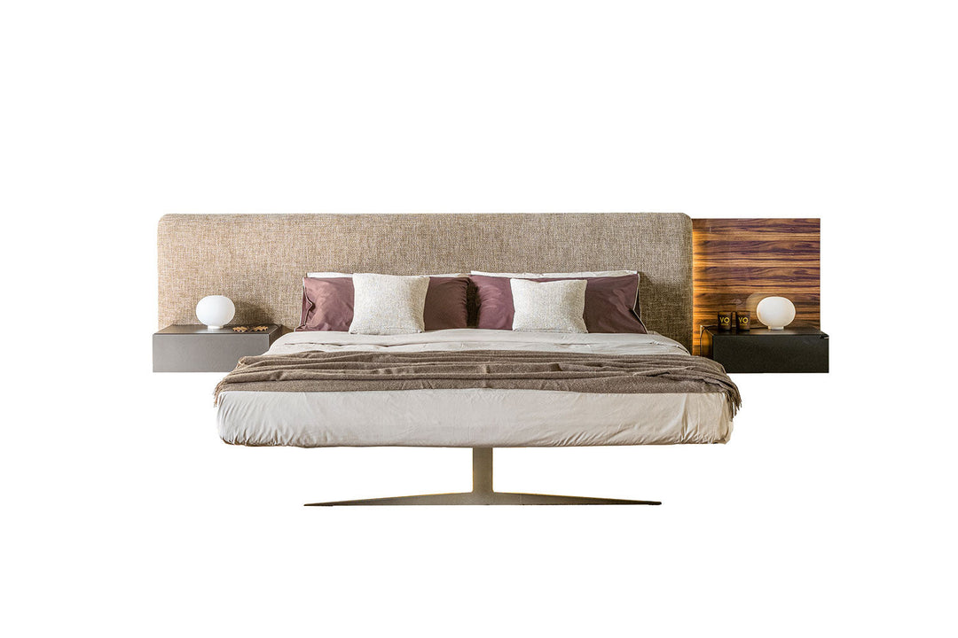 Steel Free Bed with Glass Headboard Beds Lago