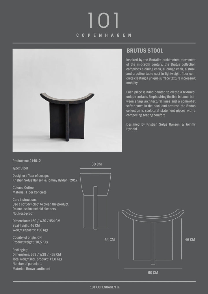 Brutus Stool - Coffee Stool 101 Copenhagen   