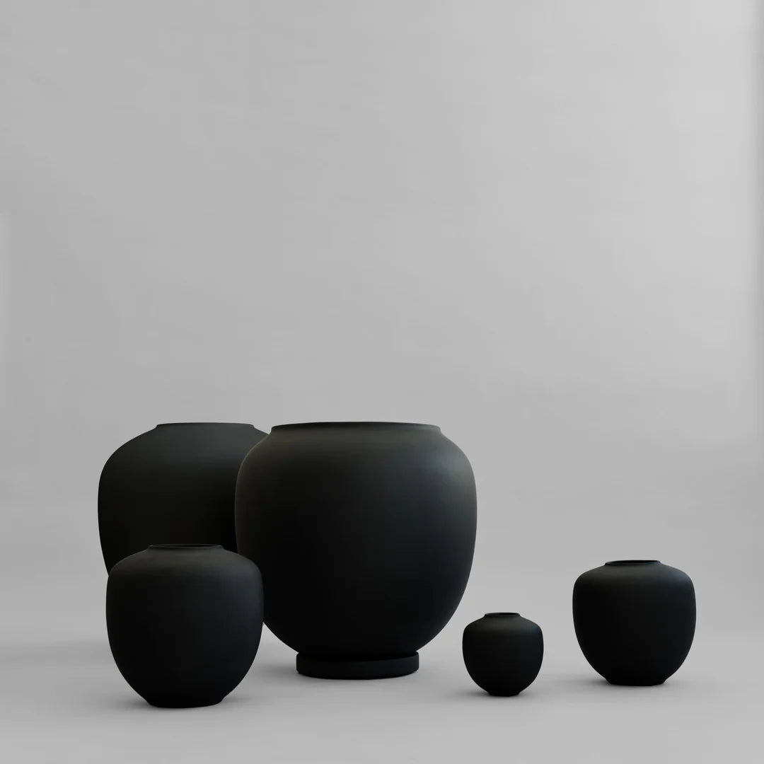 SUNAO VASE MEDIO - BLACK Vases 101 Copenhagen   