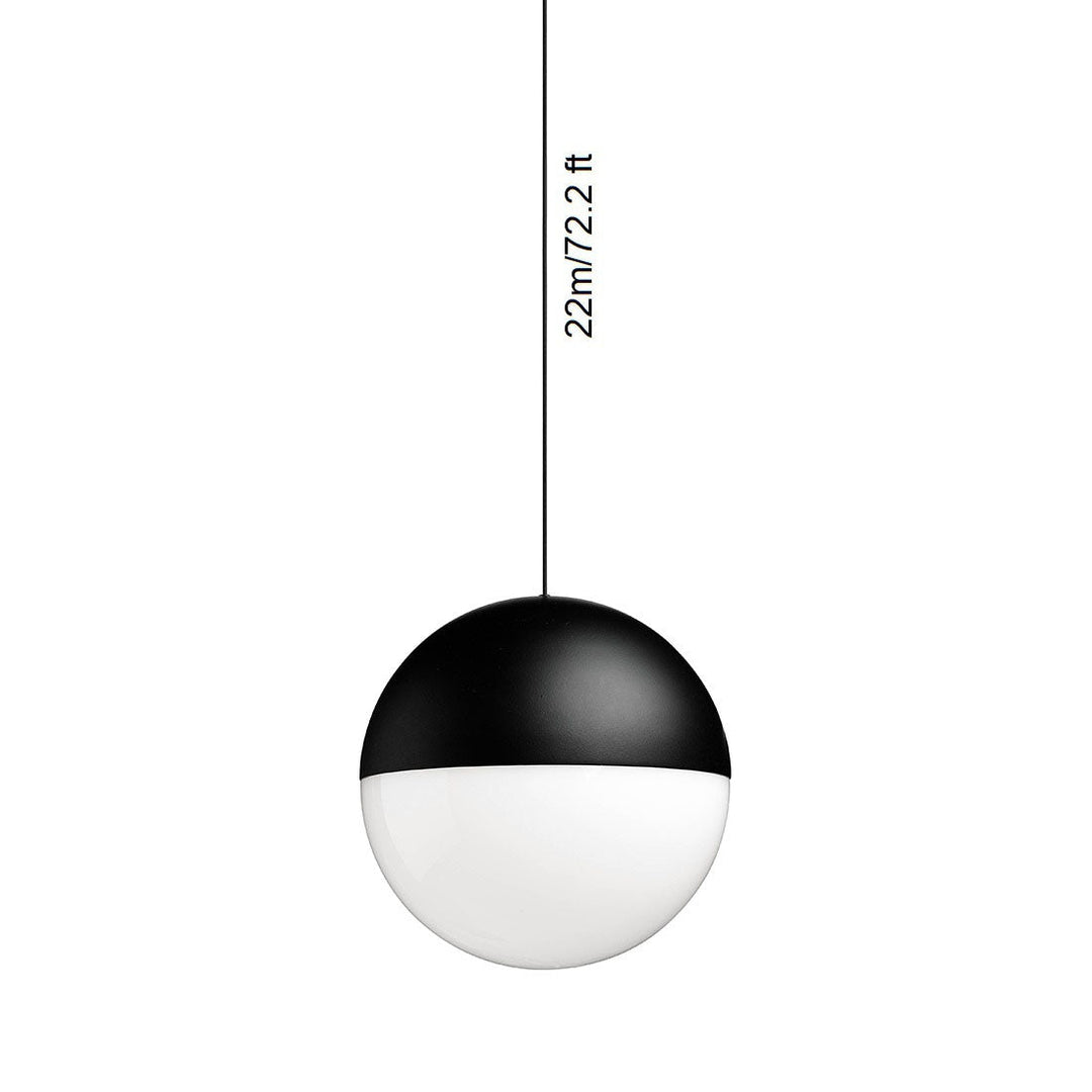String Light Sphere Pendant Light Lighting FLOS 1 x F6496030 - Single Sphere (22m / 72.2 ft) F6482030 - Canopy For Ceiling Or Wall Mounting Light Only