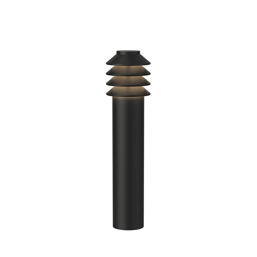 Bysted Garden Outdoor Bollard Light Louis Poulsen Black Long: 21 in height / Base Plate Without Adaptor 3000K - Soft White