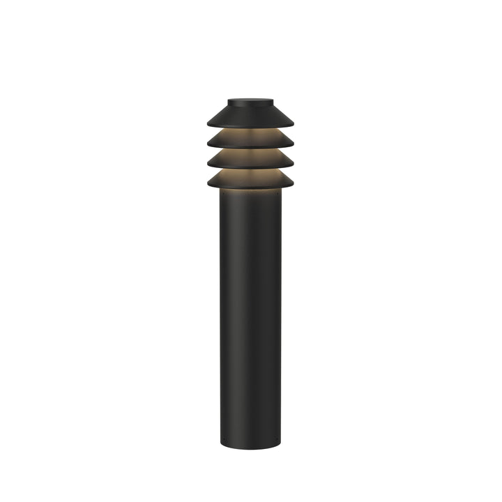 Bysted Garden Outdoor Bollard Light Louis Poulsen Black Long: 21 in height / Base Plate Without Adaptor 3000K - Soft White
