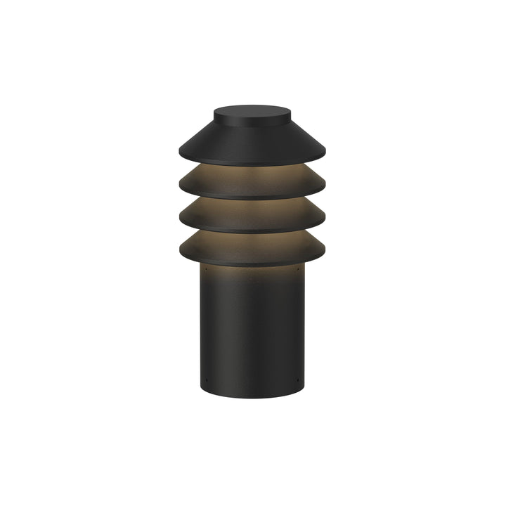 Bysted Garden Outdoor Bollard Light Louis Poulsen Black Short: 10 in height / Base Plate Without Adaptor 3000K - Soft White