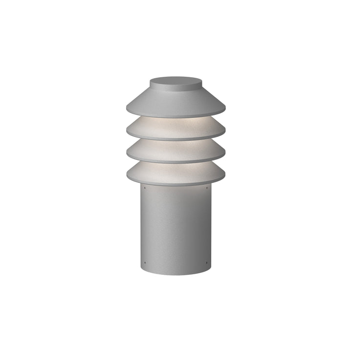 Bysted Garden Outdoor Bollard Light Louis Poulsen Natural Paint Aluminum Short: 10 in height / Base Plate Without Adaptor 3000K - Soft White