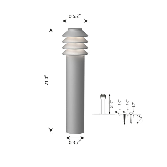 Bysted Garden Outdoor Bollard Light Louis Poulsen
