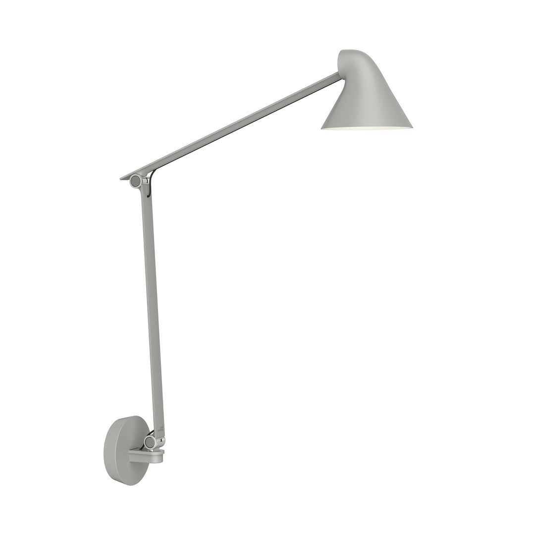 NJP Box Long Wall Sconce Wall Light Fixtures Louis Poulsen Light Aluminum Grey 2700K - Warm White