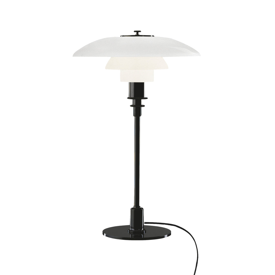 PH 3/2 Glass Table Lamp Table Lamps Louis Poulsen White Glass / Black Metalized