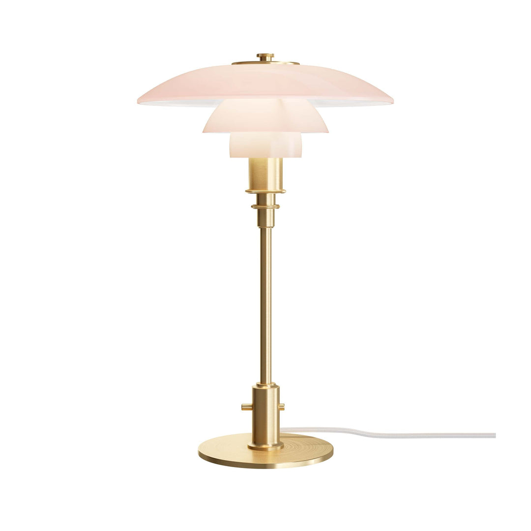 PH 3/2 Glass Table Lamp Table Lamps Louis Poulsen Pale Rose Glass / Brass Metalized