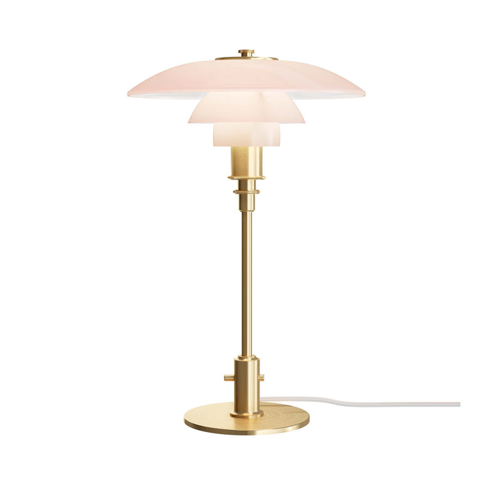 PH 3/2 Glass Table Lamp Table Lamps Louis Poulsen Pale Rose Glass / Brass Metalized