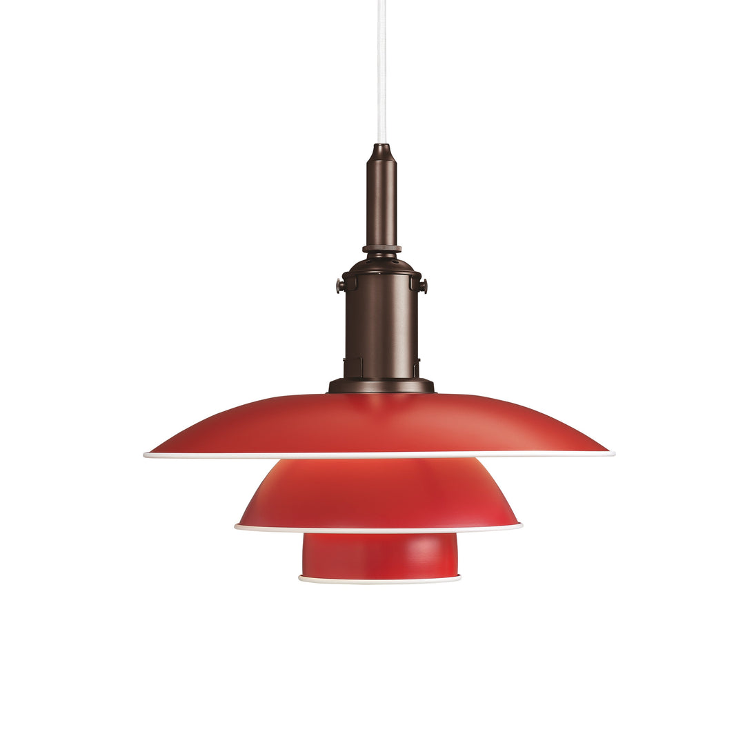 PH 3½ - 3 Metal Pendant Light Lighting Louis Poulsen Red